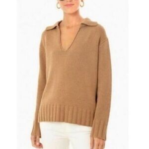 Tuckernuck Georgina Wool & Cashmere ETC V-Neck Tan Sweater